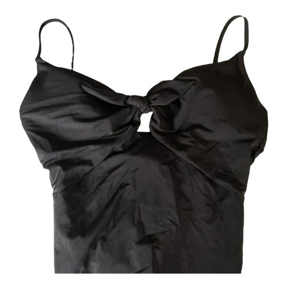 Trina Turk Size 6 Adjustable Black Knotted One Piece Swimsuit Bathing Suit NWT - Picture 6 of 9